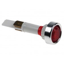 Lampa semnalizare rosu 110/250V cap ø 12mm orificiu ø 10mm #359476